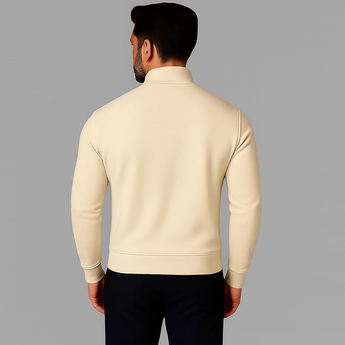 mack jonney men?s fleece half zip high neck sweatshirt | warm & stylish winter wear m4380 mack jonney men?s fleece half zip high neck sweatshirt | warm & stylish winter wear m4380