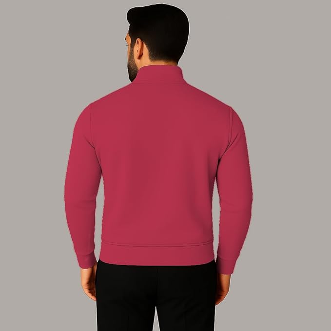 mack jonney men?s fleece half zip high neck sweatshirt | warm & stylish winter wear m4380 mack jonney men?s fleece half zip high neck sweatshirt | warm & stylish winter wear m4380