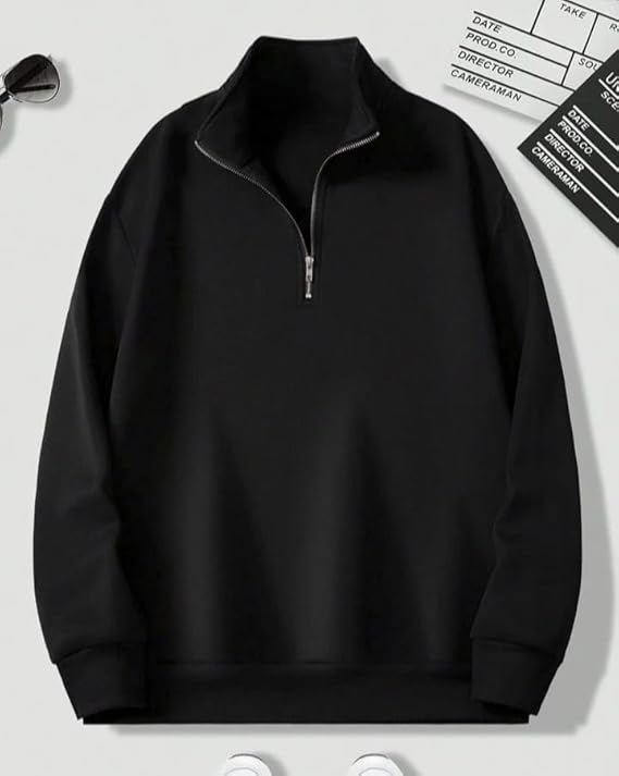 mack jonney men?s fleece half zip high neck sweatshirt | warm & stylish winter wear m4563 mack jonney men?s fleece half zip high neck sweatshirt | warm & stylish winter wear m4563