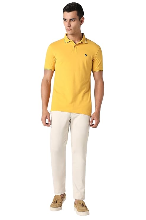 van heusen men's cotton solid regular fit collar polo t shirt van heusen men's cotton solid regular fit collar polo t shirt