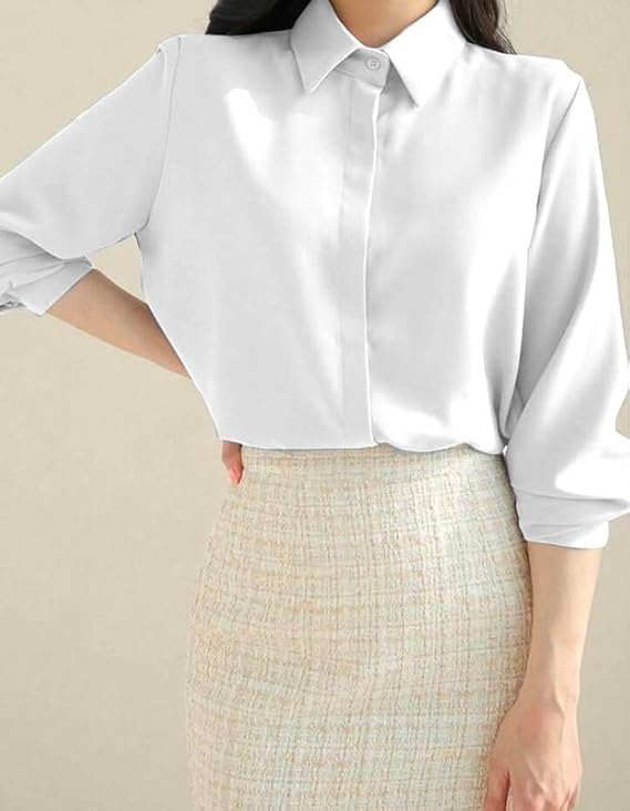 more n more trendz women's regular fit korean style shirts | stylish western shirt with concealed placket | casual & office wear shirt for women more n more trendz women's regular fit korean style shirts | stylish western shirt with concealed placket | casual & office wear shirt for women