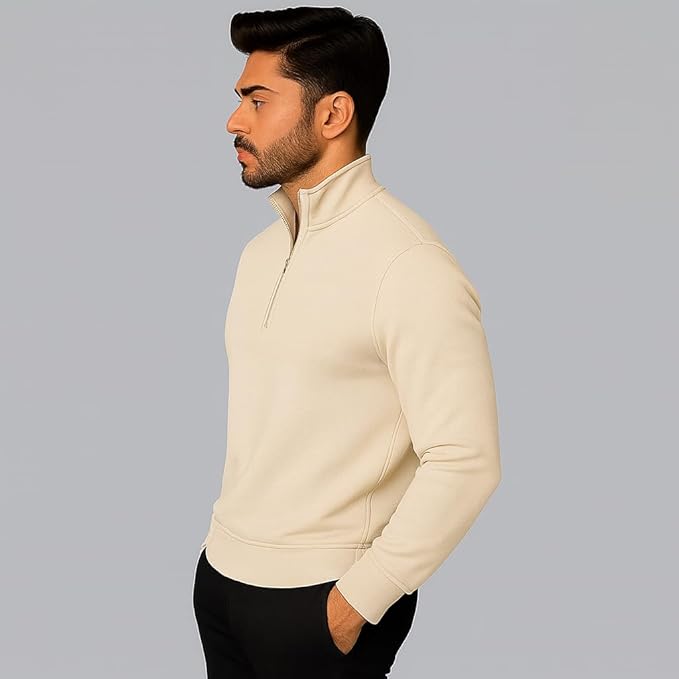 mack jonney men?s fleece half zip high neck sweatshirt | warm & stylish winter wear m4380 mack jonney men?s fleece half zip high neck sweatshirt | warm & stylish winter wear m4380