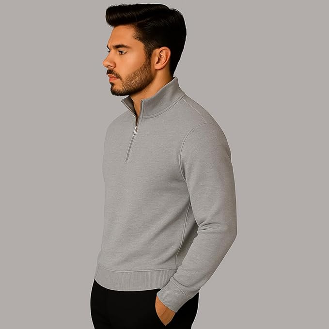 mack jonney men?s fleece half zip high neck sweatshirt | warm & stylish winter wear m4380 mack jonney men?s fleece half zip high neck sweatshirt | warm & stylish winter wear m4380
