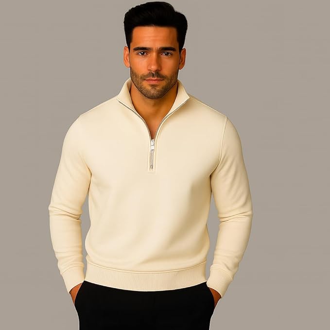 mack jonney men?s fleece half zip high neck sweatshirt | warm & stylish winter wear m4380 mack jonney men?s fleece half zip high neck sweatshirt | warm & stylish winter wear m4380