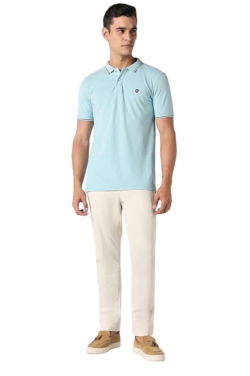 van heusen men's cotton solid regular fit collar polo t shirt van heusen men's cotton solid regular fit collar polo t shirt