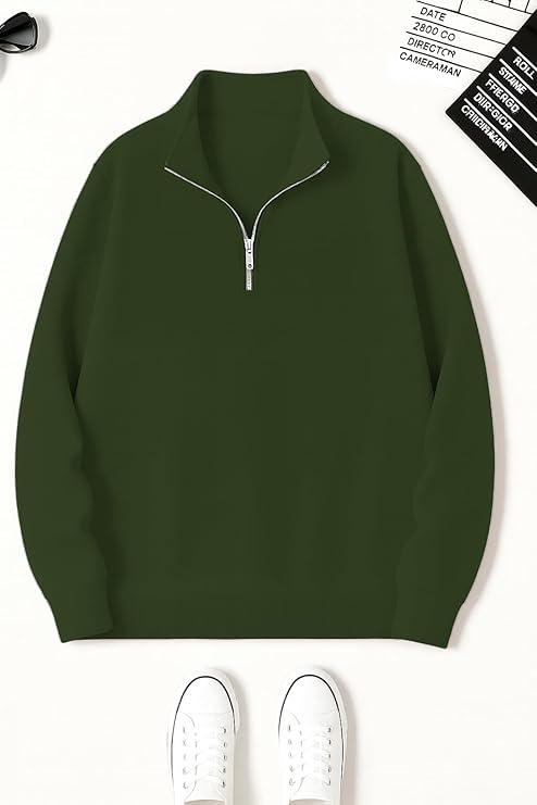 mack jonney men?s fleece half zip high neck sweatshirt | warm & stylish winter wear m4563 mack jonney men?s fleece half zip high neck sweatshirt | warm & stylish winter wear m4563
