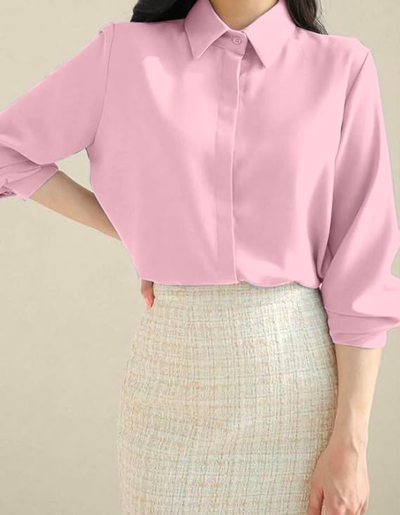 more n more trendz women's regular fit korean style shirts | stylish western shirt with concealed placket | casual & office wear shirt for women more n more trendz women's regular fit korean style shirts | stylish western shirt with concealed placket | casual & office wear shirt for women
