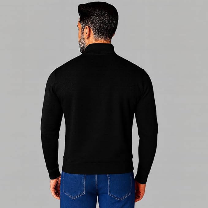 mack jonney men?s fleece half zip high neck sweatshirt | warm & stylish winter wear m4380 mack jonney men?s fleece half zip high neck sweatshirt | warm & stylish winter wear m4380