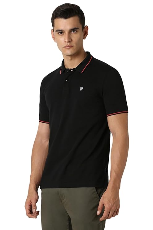 van heusen men's cotton solid regular fit collar polo t shirt van heusen men's cotton solid regular fit collar polo t shirt