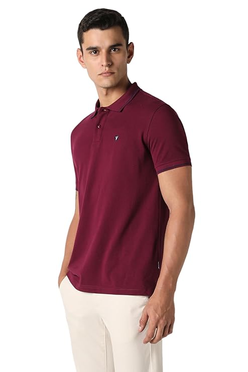 van heusen men's cotton solid regular fit collar polo t shirt van heusen men's cotton solid regular fit collar polo t shirt