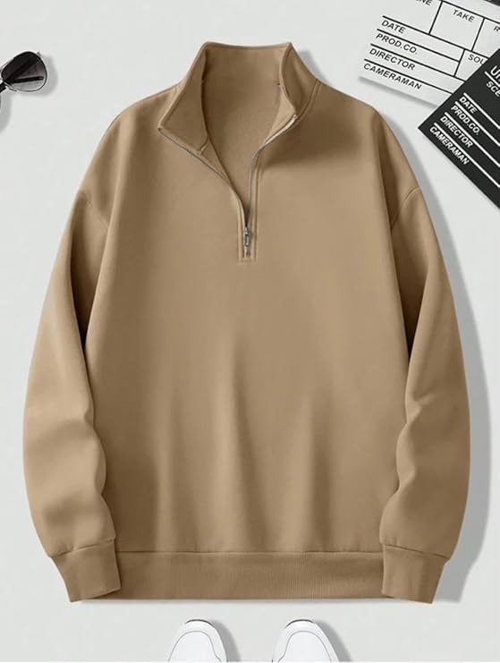 mack jonney men?s fleece half zip high neck sweatshirt | warm & stylish winter wear m4563 mack jonney men?s fleece half zip high neck sweatshirt | warm & stylish winter wear m4563