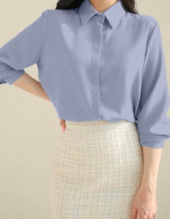 more n more trendz women's regular fit korean style shirts | stylish western shirt with concealed placket | casual & office wear shirt for women more n more trendz women's regular fit korean style shirts | stylish western shirt with concealed placket | casual & office wear shirt for women