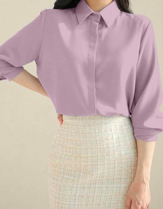 more n more trendz women's regular fit korean style shirts | stylish western shirt with concealed placket | casual & office wear shirt for women more n more trendz women's regular fit korean style shirts | stylish western shirt with concealed placket | casual & office wear shirt for women