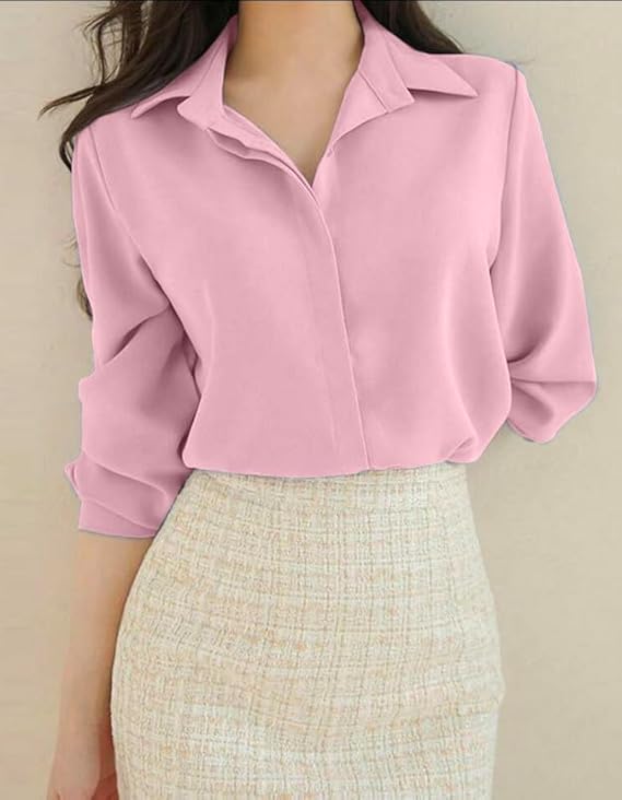 more n more trendz women's regular fit korean style shirts | stylish western shirt with concealed placket | casual & office wear shirt for women more n more trendz women's regular fit korean style shirts | stylish western shirt with concealed placket | casual & office wear shirt for women