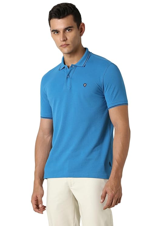 van heusen men's cotton solid regular fit collar polo t shirt van heusen men's cotton solid regular fit collar polo t shirt