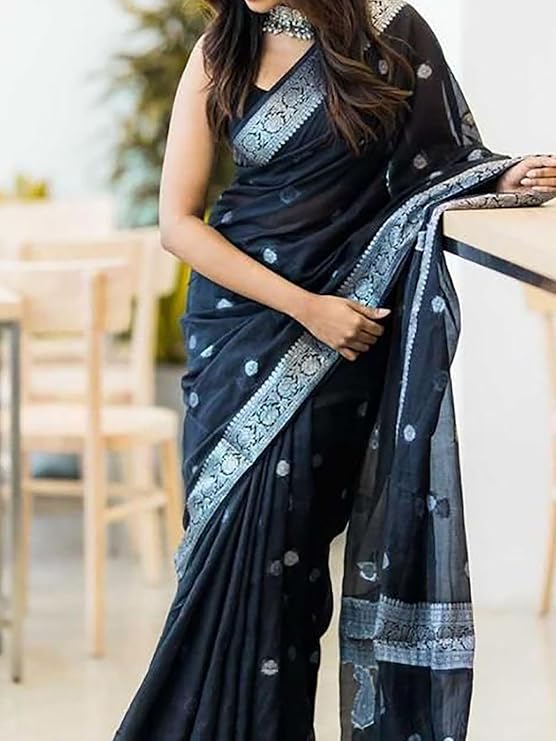 sugathari women's black banarasi kanchipuram art silk saree for women ? traditional wedding & party saree with blouse piece ? ethnic indian silk saree for bridal, festive & gifting (rt 21) sugathari women's black banarasi kanchipuram art silk saree for women ? traditional wedding & party saree with blouse piece ? ethnic indian silk saree for bridal, festive & gifting (rt 21)