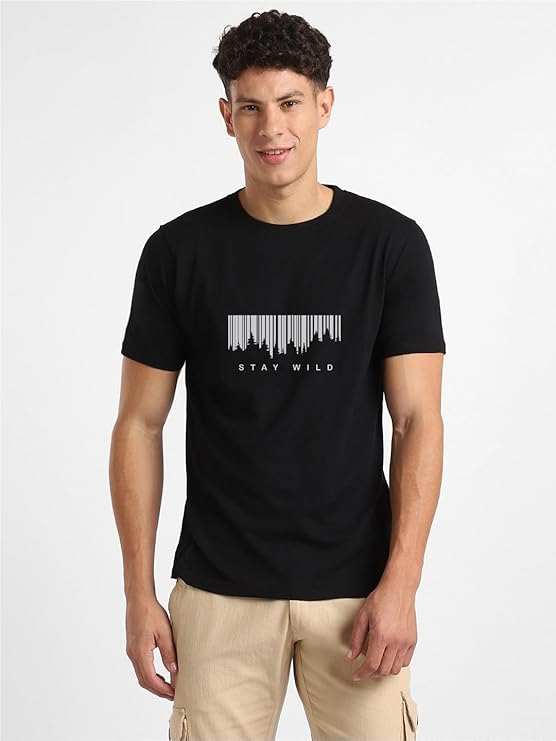 nobero men's cotton regular fit typography t shirt nobero men's cotton regular fit typography t shirt