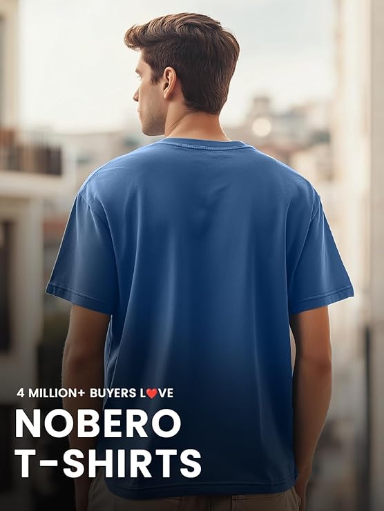 nobero men's cotton regular fit typography t shirt nobero men's cotton regular fit typography t shirt