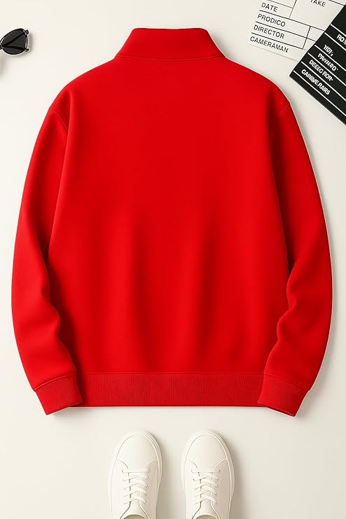 mack jonney men?s fleece half zip high neck sweatshirt | warm & stylish winter wear m4563 mack jonney men?s fleece half zip high neck sweatshirt | warm & stylish winter wear m4563