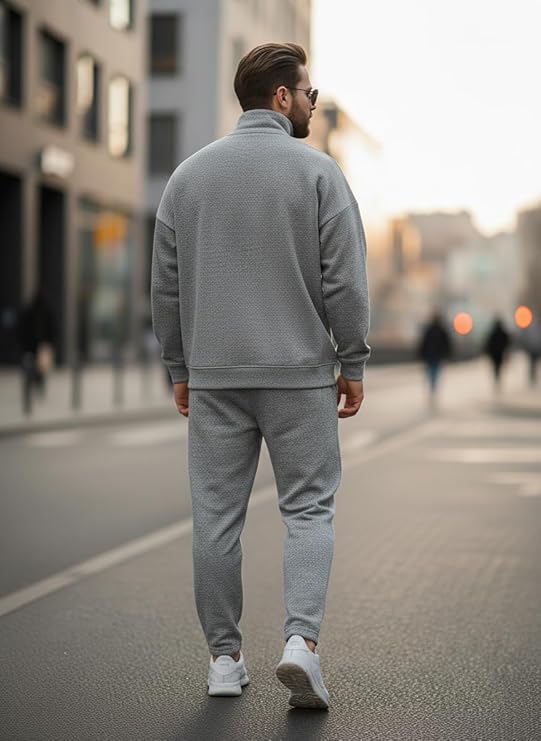 mack jonney solid half zipper track suit for men | co ord set | warm fleece tracksuit set | full sleeve sweatshirt mack jonney solid half zipper track suit for men | co ord set | warm fleece tracksuit set | full sleeve sweatshirt