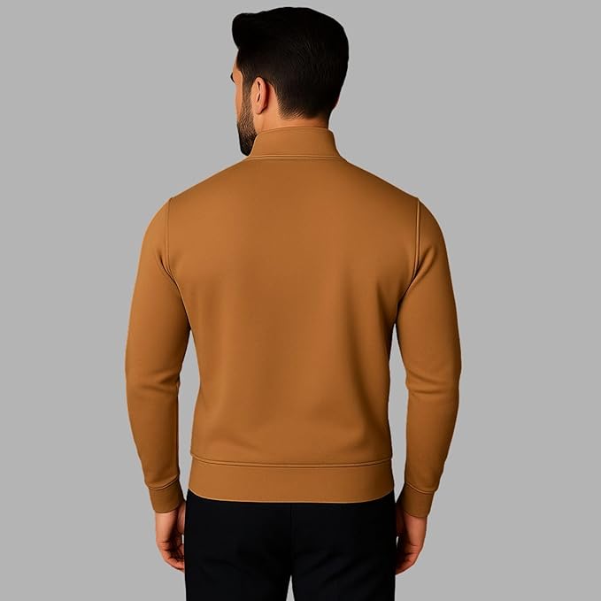 mack jonney men?s fleece half zip high neck sweatshirt | warm & stylish winter wear m4380 mack jonney men?s fleece half zip high neck sweatshirt | warm & stylish winter wear m4380