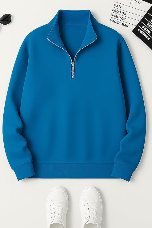mack jonney men?s fleece half zip high neck sweatshirt | warm & stylish winter wear m4563 mack jonney men?s fleece half zip high neck sweatshirt | warm & stylish winter wear m4563