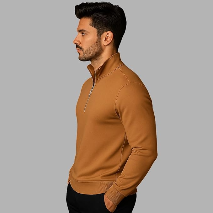 mack jonney men?s fleece half zip high neck sweatshirt | warm & stylish winter wear m4380 mack jonney men?s fleece half zip high neck sweatshirt | warm & stylish winter wear m4380