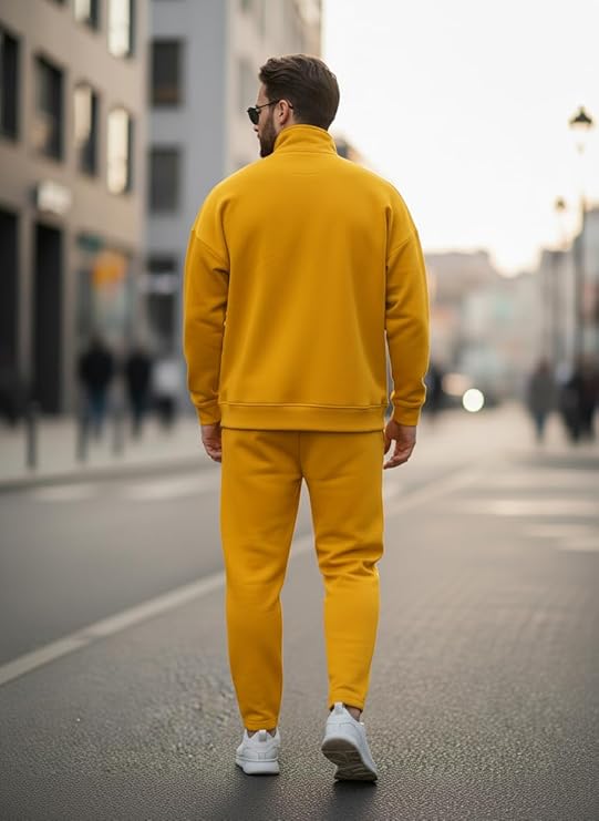 mack jonney solid half zipper track suit for men | co ord set | warm fleece tracksuit set | full sleeve sweatshirt mack jonney solid half zipper track suit for men | co ord set | warm fleece tracksuit set | full sleeve sweatshirt