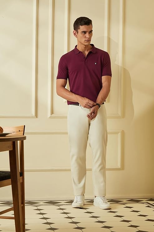 van heusen men's cotton solid regular fit collar polo t shirt van heusen men's cotton solid regular fit collar polo t shirt