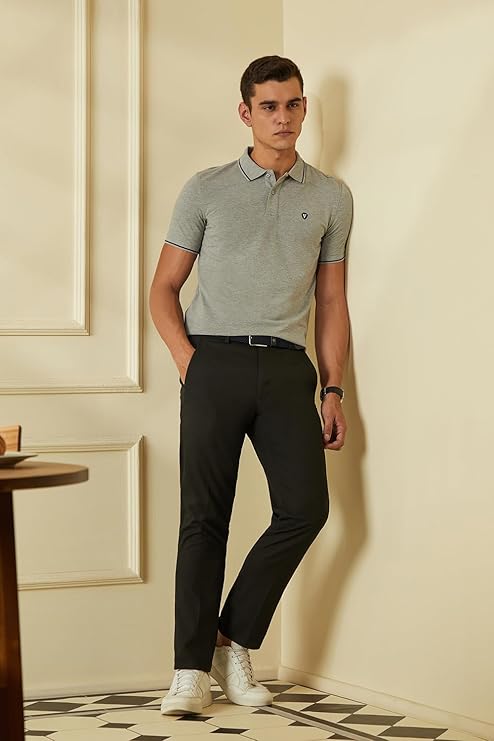 van heusen men's cotton solid regular fit collar polo t shirt van heusen men's cotton solid regular fit collar polo t shirt