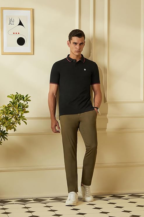 van heusen men's cotton solid regular fit collar polo t shirt van heusen men's cotton solid regular fit collar polo t shirt
