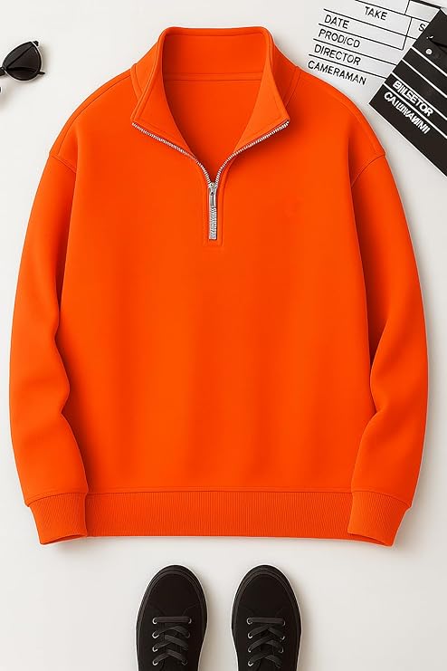 mack jonney men?s fleece half zip high neck sweatshirt | warm & stylish winter wear m4563 mack jonney men?s fleece half zip high neck sweatshirt | warm & stylish winter wear m4563