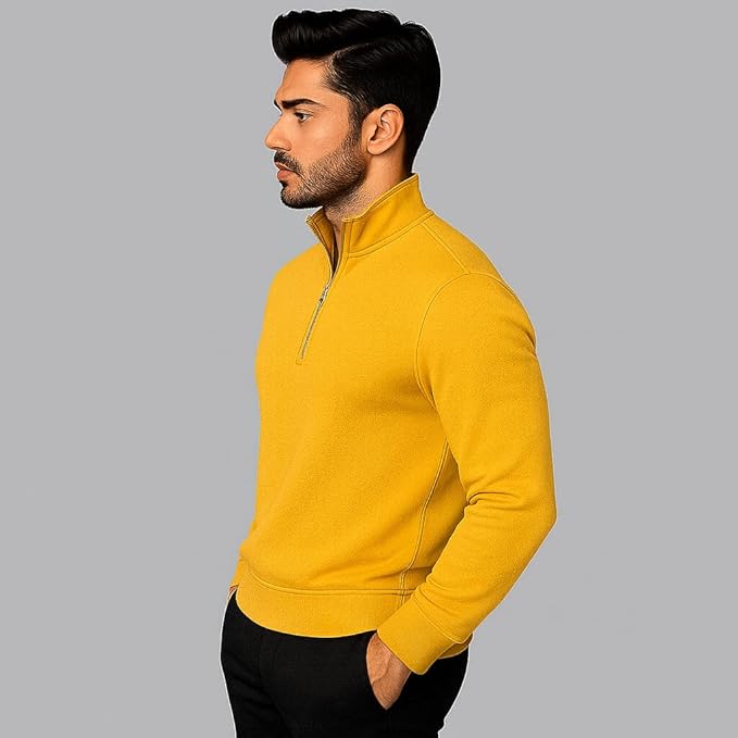 mack jonney men?s fleece half zip high neck sweatshirt | warm & stylish winter wear m4380 mack jonney men?s fleece half zip high neck sweatshirt | warm & stylish winter wear m4380