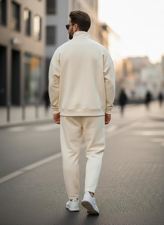 mack jonney solid half zipper track suit for men | co ord set | warm fleece tracksuit set | full sleeve sweatshirt mack jonney solid half zipper track suit for men | co ord set | warm fleece tracksuit set | full sleeve sweatshirt