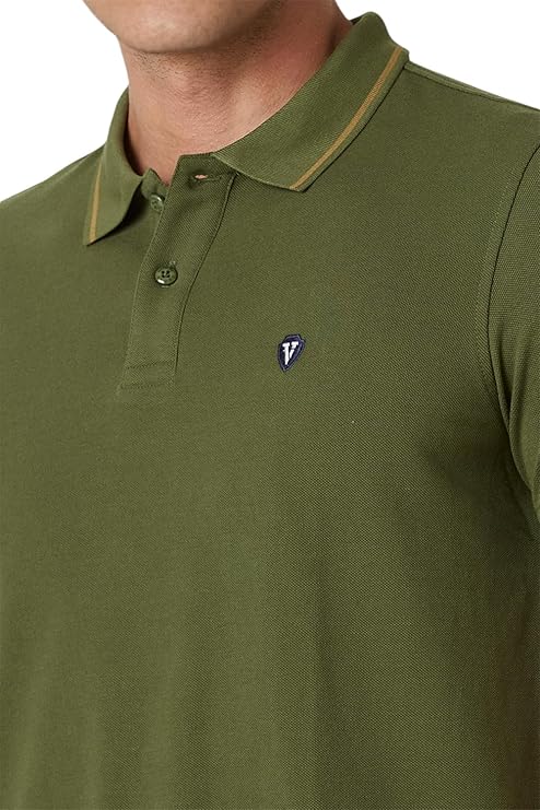 van heusen men's cotton solid regular fit collar polo t shirt van heusen men's cotton solid regular fit collar polo t shirt