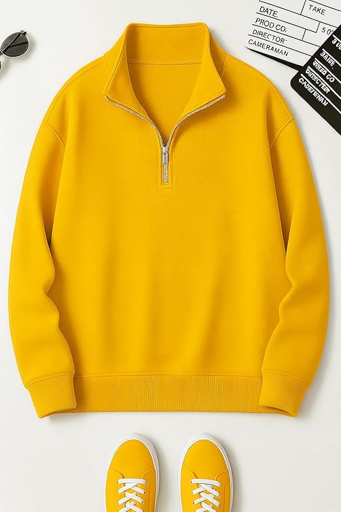 mack jonney men?s fleece half zip high neck sweatshirt | warm & stylish winter wear m4563 mack jonney men?s fleece half zip high neck sweatshirt | warm & stylish winter wear m4563