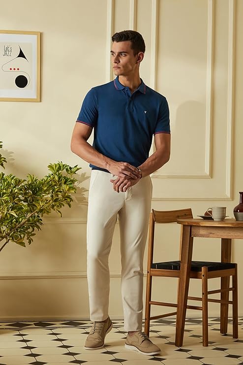 van heusen men's cotton solid regular fit collar polo t shirt van heusen men's cotton solid regular fit collar polo t shirt