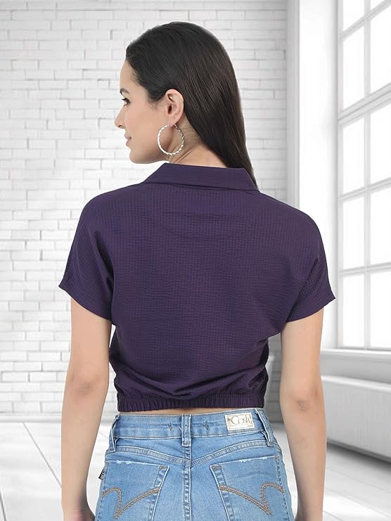 stellers women's mandarin collar crop top | feather touch feel | warm| regular fit| odour resistant| anti static| wrinkle free | quick dry | stretchable | lightweight | sweat proof stellers women's mandarin collar crop top | feather touch feel | warm| regular fit| odour resistant| anti static| wrinkle free | quick dry | stretchable | lightweight | sweat proof