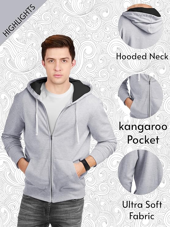 fanideaz men's cotton hooded sweatshirt with zip fanideaz men's cotton hooded sweatshirt with zip