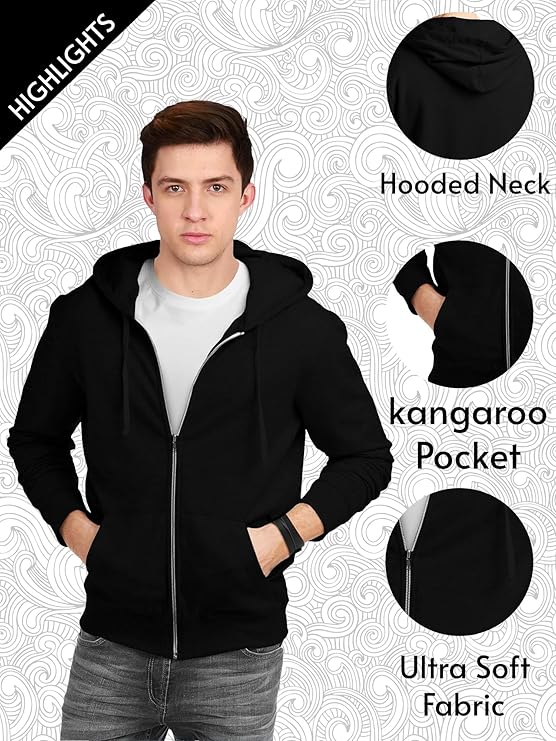 fanideaz men's cotton hooded sweatshirt with zip fanideaz men's cotton hooded sweatshirt with zip