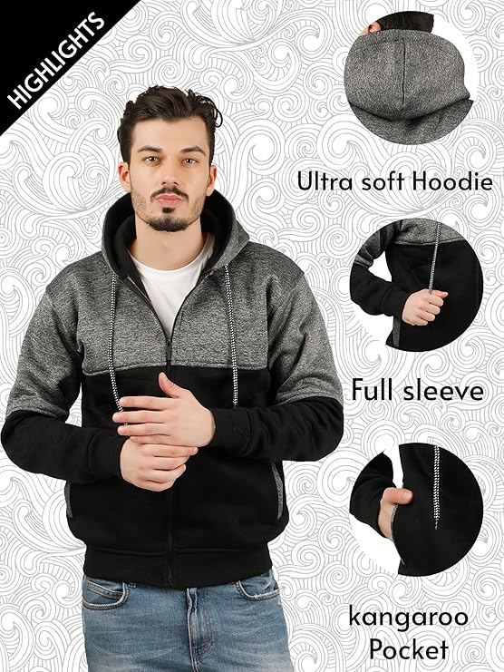 fanideaz men's cotton hooded sweatshirt with zip fanideaz men's cotton hooded sweatshirt with zip