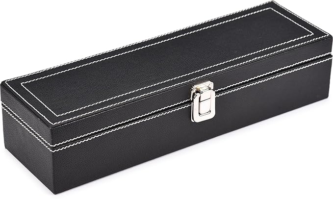 storeshine men's and women's leatherette watch organizer holder case for 6 watches, removable watch pillows, watch box holder, gift for loved ones (black::black) storeshine men's and women's leatherette watch organizer holder case for 6 watches, removable watch pillows, watch box holder, gift for loved ones (black::black)