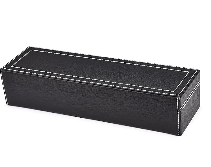 storeshine men's and women's leatherette watch organizer holder case for 6 watches, removable watch pillows, watch box holder, gift for loved ones (black::black) storeshine men's and women's leatherette watch organizer holder case for 6 watches, removable watch pillows, watch box holder, gift for loved ones (black::black)
