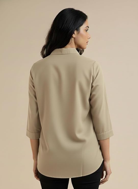mirhanika women long shirt soft viscose rayon stylish hemline solid casual top western tunic shirt office formal wear mirhanika women long shirt soft viscose rayon stylish hemline solid casual top western tunic shirt office formal wear
