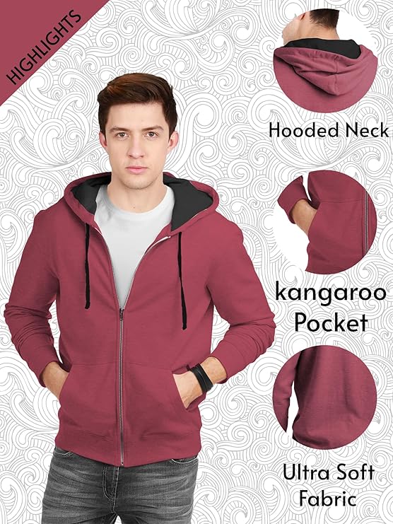 fanideaz men's cotton hooded sweatshirt with zip fanideaz men's cotton hooded sweatshirt with zip