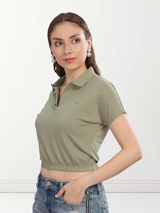 stellers women's mandarin collar crop top | feather touch feel | warm| regular fit| odour resistant| anti static| wrinkle free | quick dry | stretchable | lightweight | sweat proof stellers women's mandarin collar crop top | feather touch feel | warm| regular fit| odour resistant| anti static| wrinkle free | quick dry | stretchable | lightweight | sweat proof