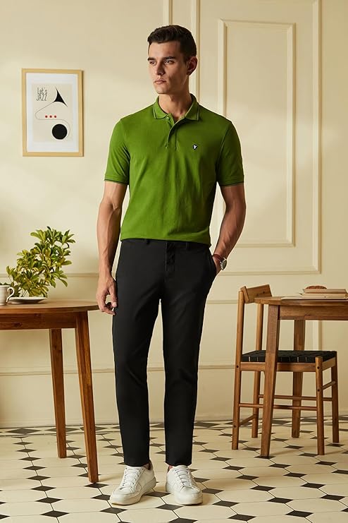 van heusen men's cotton solid regular fit collar polo t shirt van heusen men's cotton solid regular fit collar polo t shirt