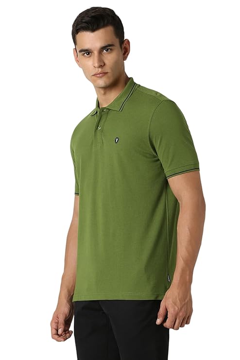 van heusen men's cotton solid regular fit collar polo t shirt van heusen men's cotton solid regular fit collar polo t shirt