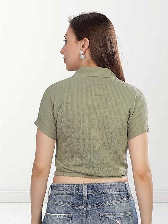 stellers women's mandarin collar crop top | feather touch feel | warm| regular fit| odour resistant| anti static| wrinkle free | quick dry | stretchable | lightweight | sweat proof stellers women's mandarin collar crop top | feather touch feel | warm| regular fit| odour resistant| anti static| wrinkle free | quick dry | stretchable | lightweight | sweat proof