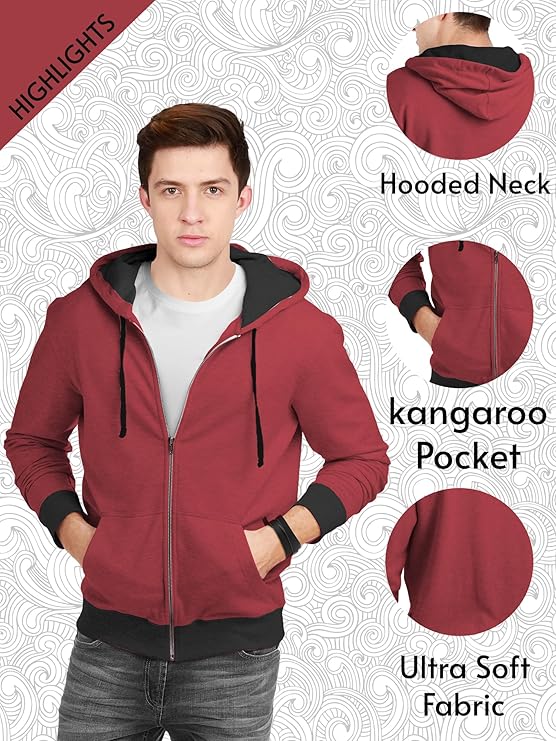 fanideaz men's cotton hooded sweatshirt with zip fanideaz men's cotton hooded sweatshirt with zip